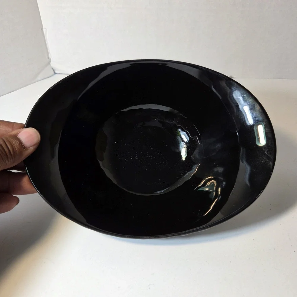SASAKI  DYNASTY BLACK GLOSSY SERVING SOUP BOWL #17062